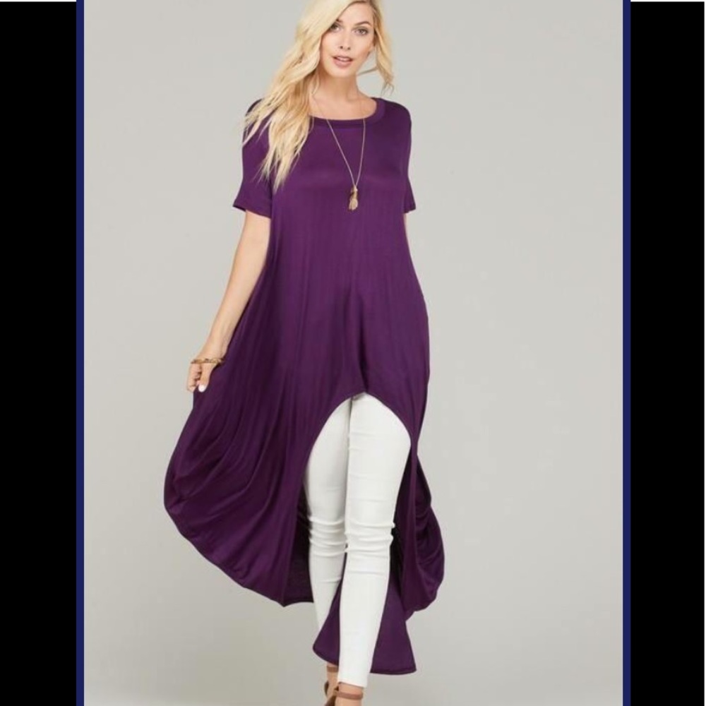 Extreme hi low tunic top woman size